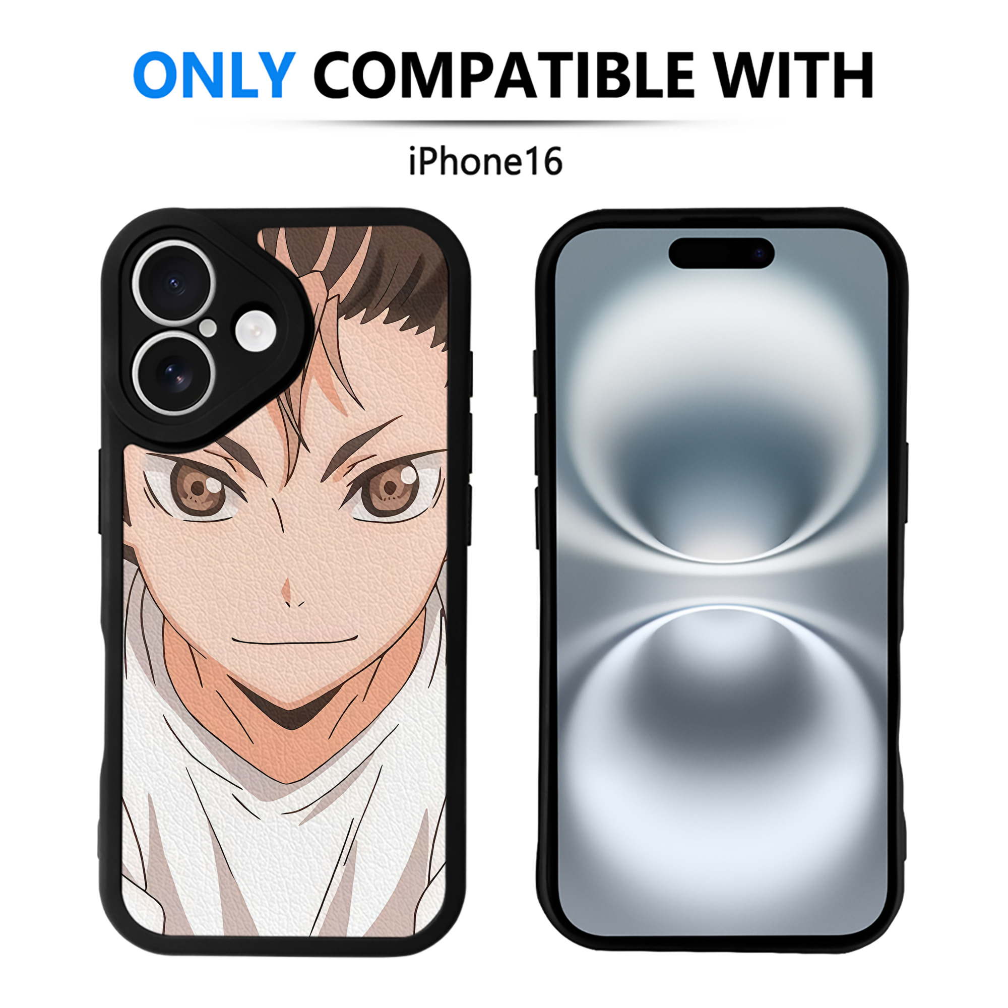 （画像用） ハイキュー!! Haikyu!! 【iPhone 16シリーズ対応】シリコンスマホケース（レザー調） 材質：シリコン